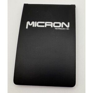 Vintage Micron Technology Solar Power Calculator Black Advertising Curved